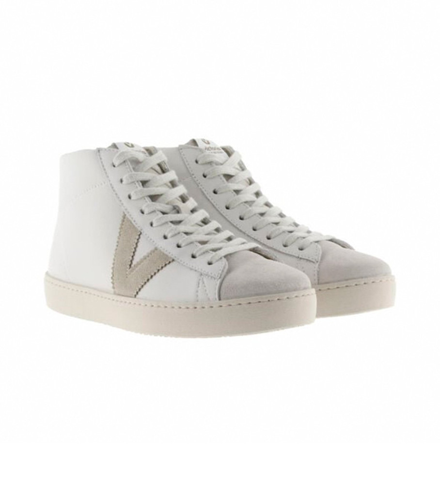 Tênis de couro Victoria 1126163 Branco, Cinza