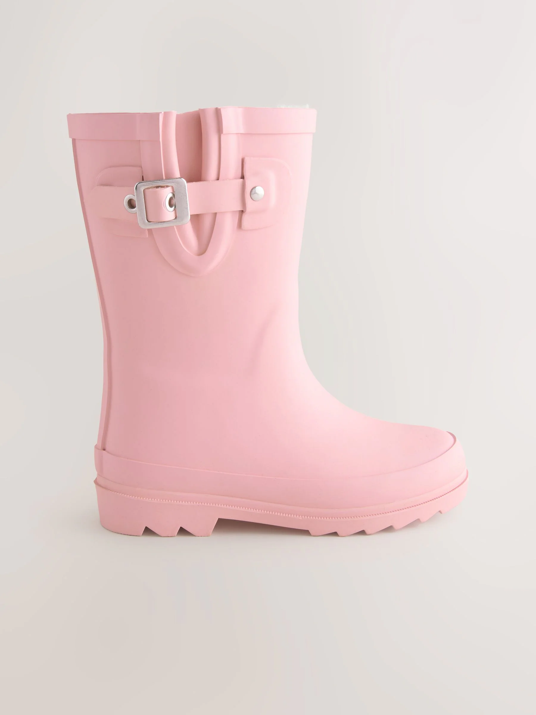 Roze - Warmgevoerde regenlaarzen met gesp