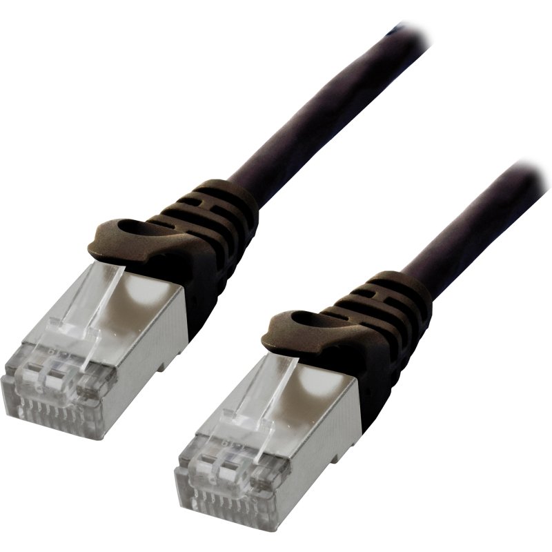 MCL Cable RJ45 Cat6 15.0 m Black câble de réseau Noir 15 m F/UTP (FTP)