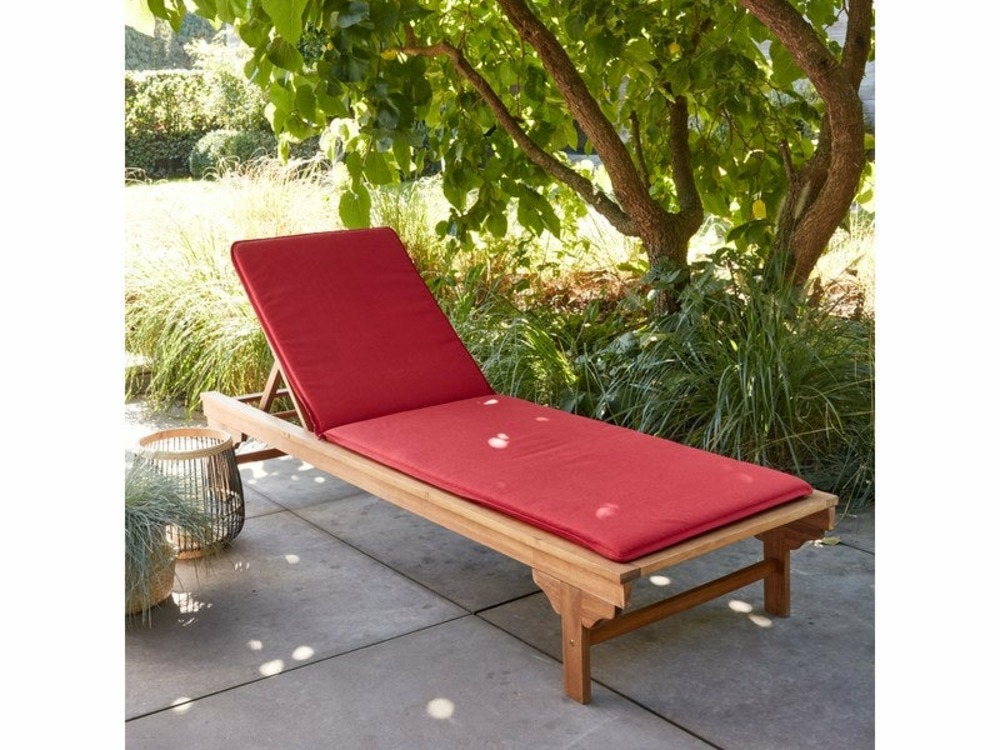 Coussin d'assise de chaise/fauteuil feria, rouge l.55 x h.4 cm
