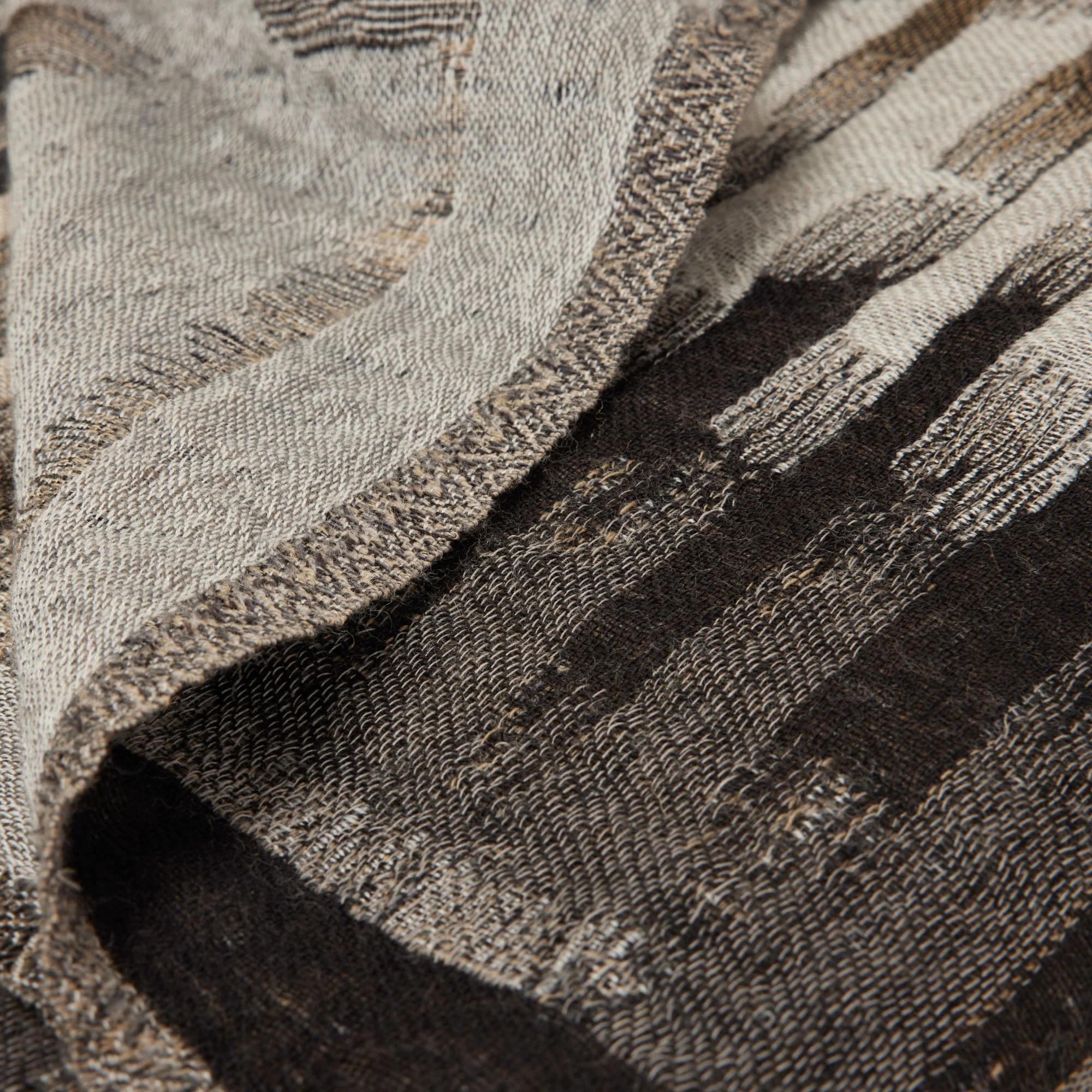 KHAN - Plaid pure laine | Gris