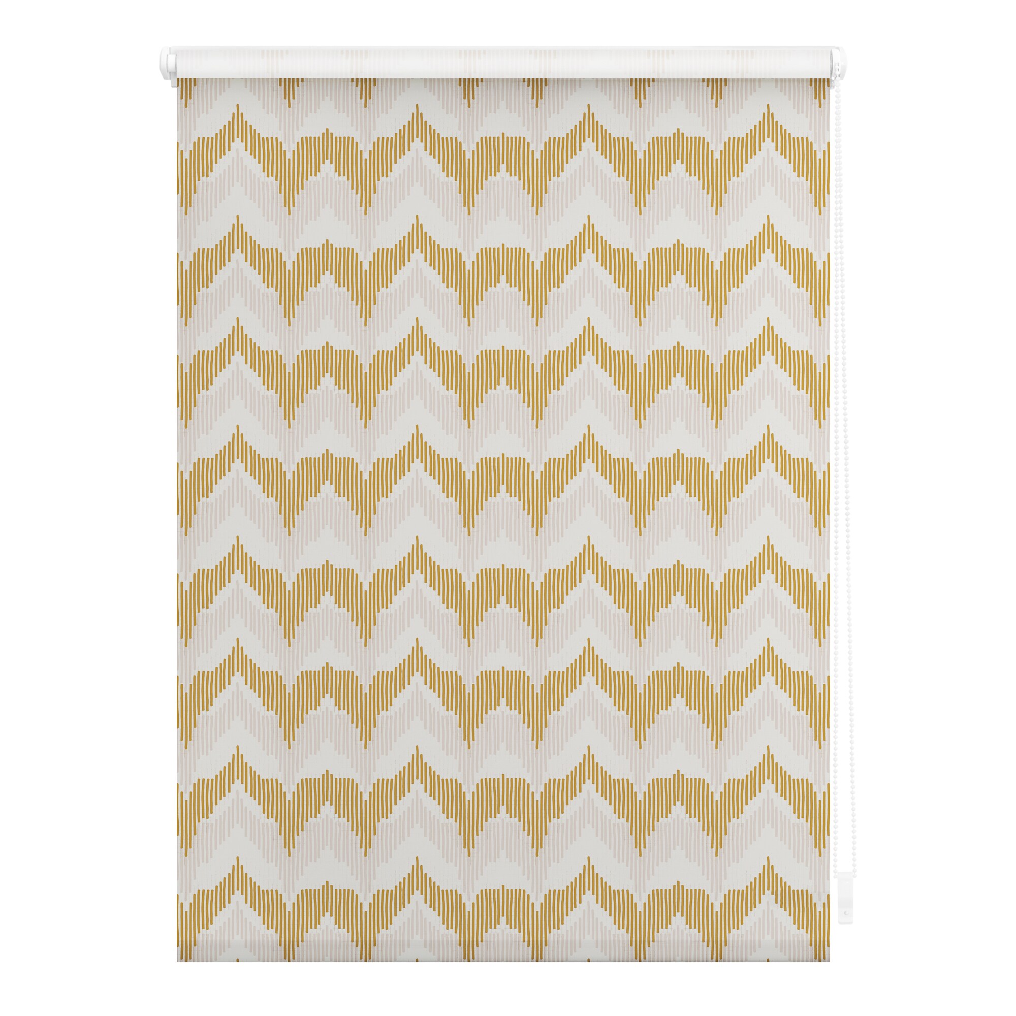 Lichtblick Rollo Klemmfix, ohne Bohren, blickdicht, Boho Zig Zag - Gelb