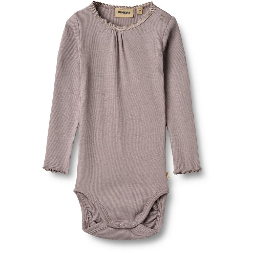 Køb Wheat Dusty Purple Rib Body L/S Lotta