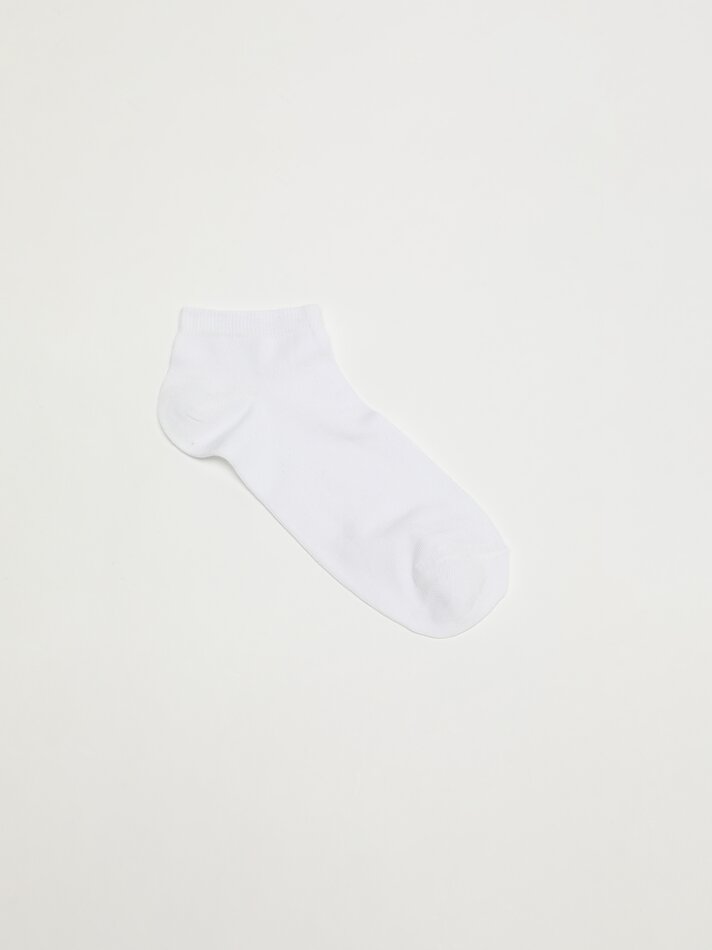 Pacote com 7 pares de meias básicas de cano curto - Cinza