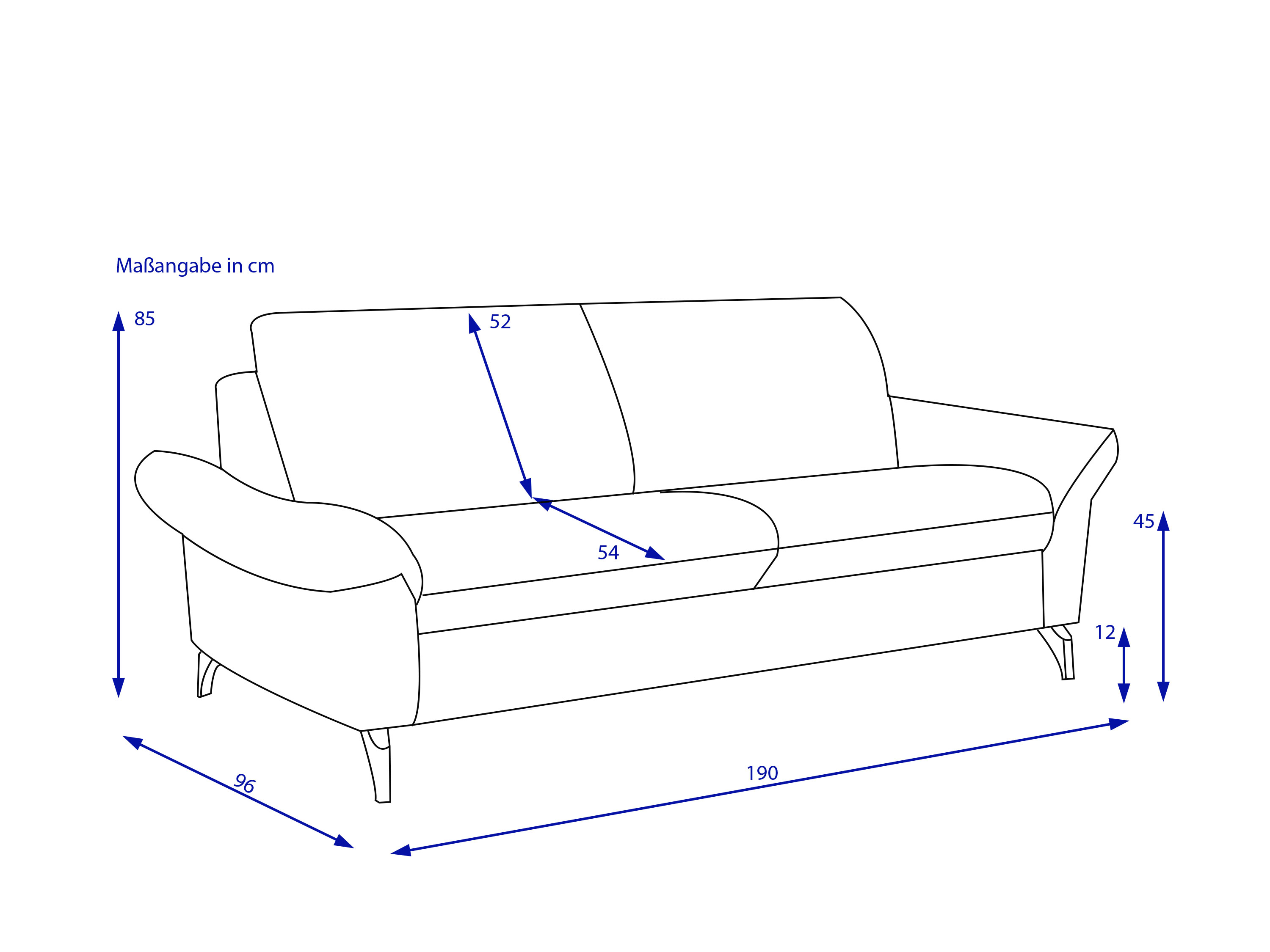 Sofa BPW 2,5 Sitzer NEUMÜNSTER 1