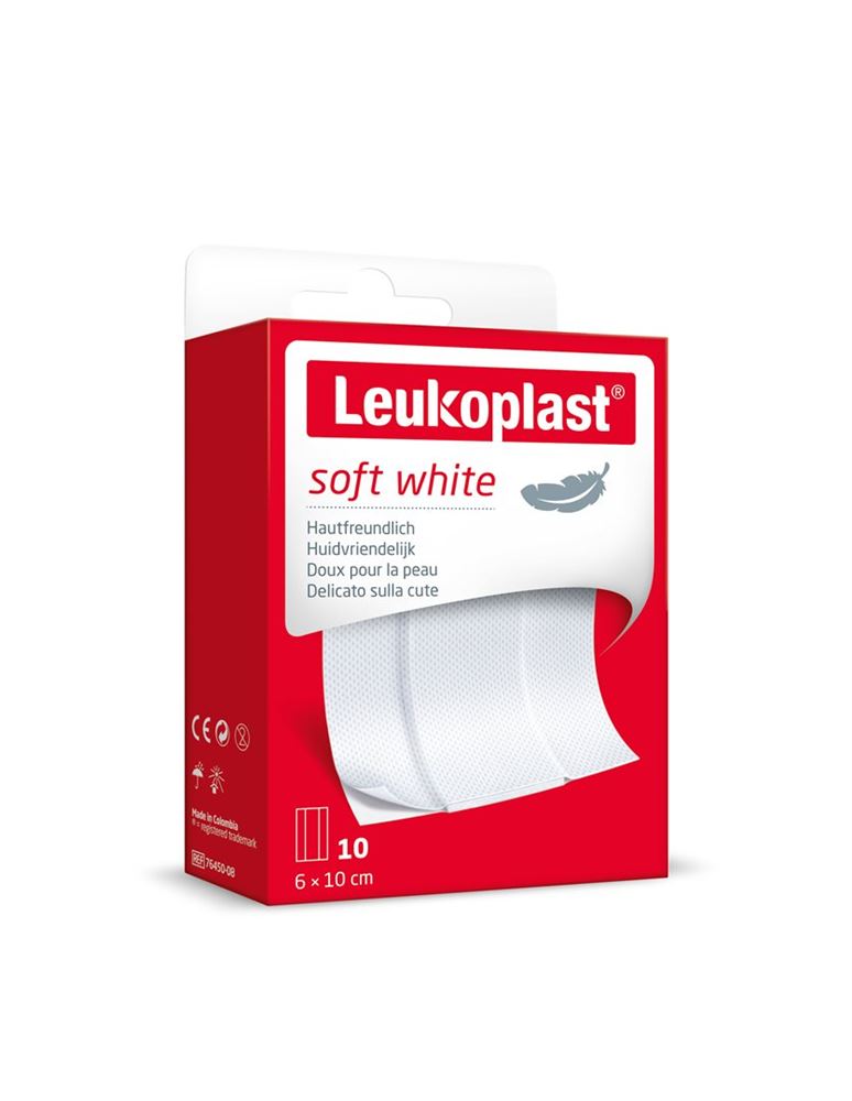 Leukoplast soft white<br>10 Stück, 6x10cm
