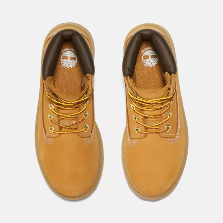 Bota Timberland Premium de 6 polegadas para crianças na cor amarela