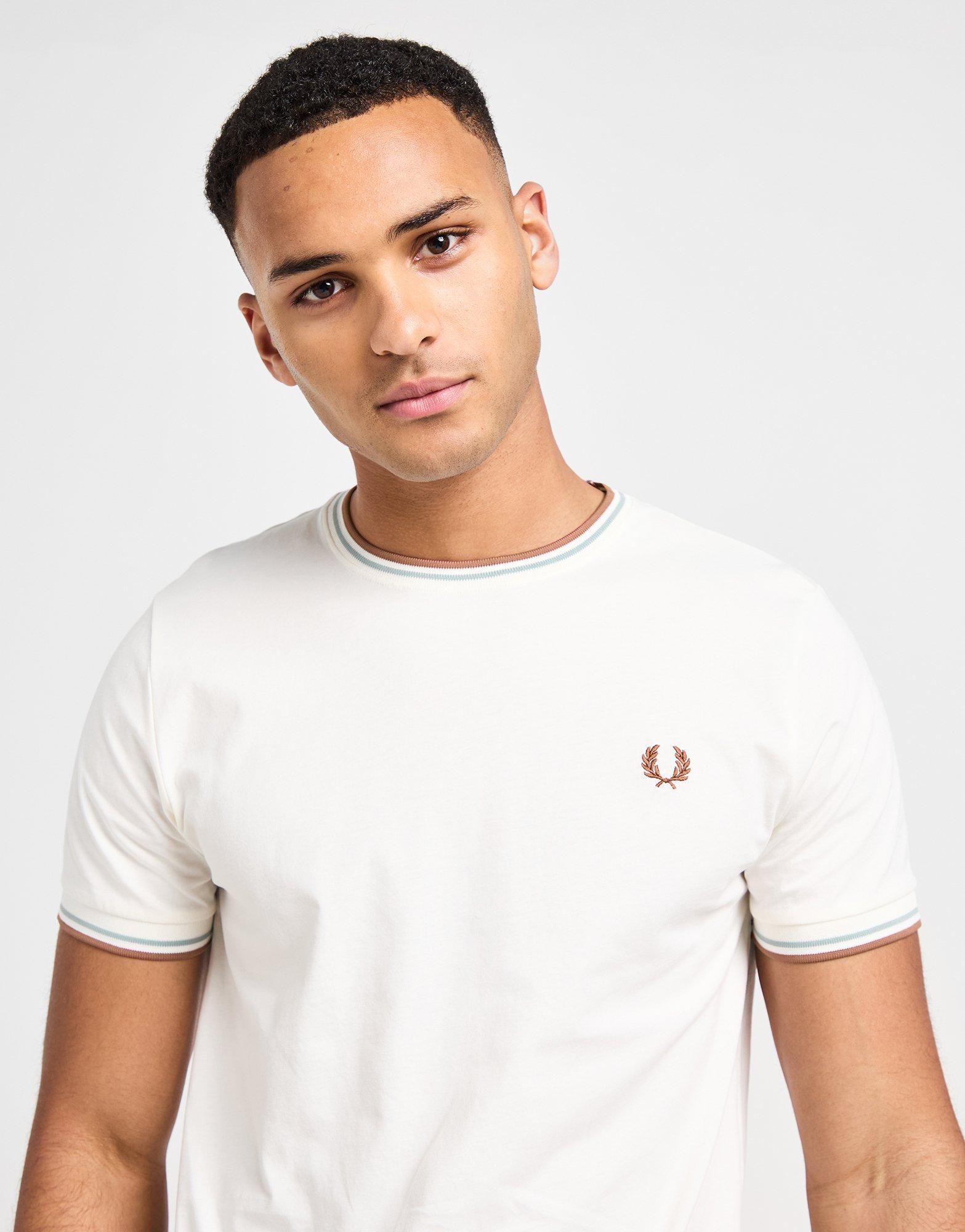 Fred Perry T-Shirt à Manches Courtes Twin Tipped Ringer Homme