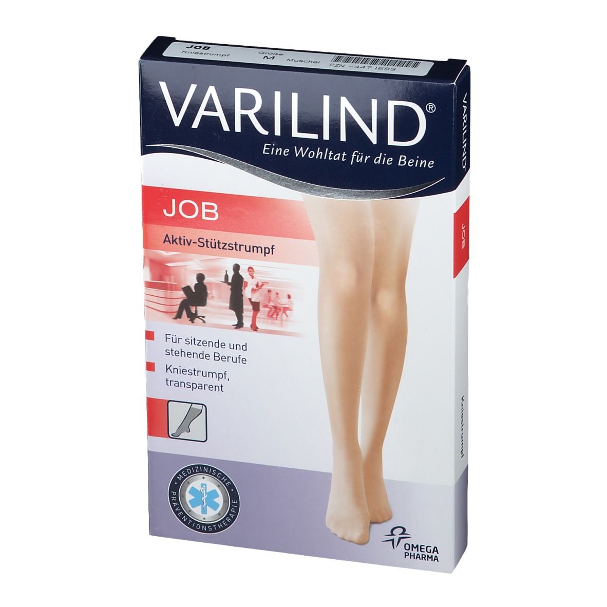 VARILIND® Job Kniestrümpfe 100 DEN muschel Gr. M (40-42,5)