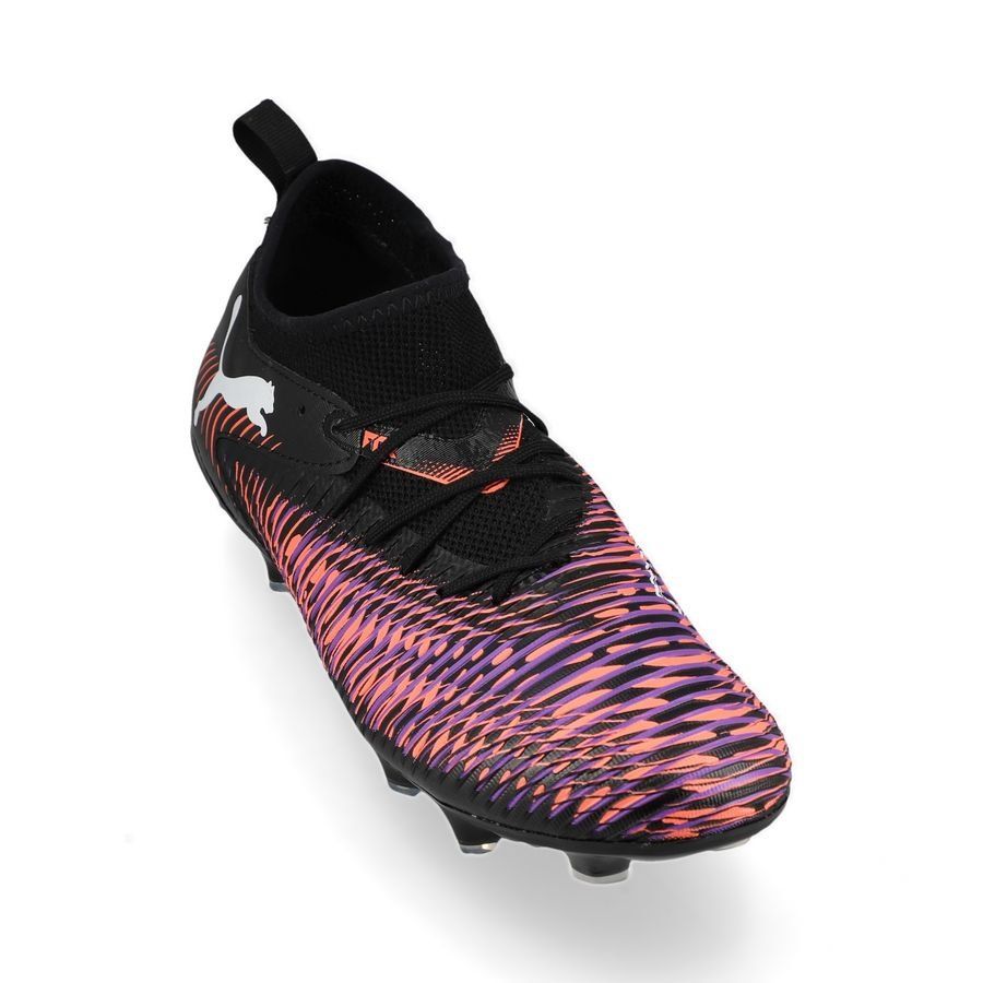 PUMA Future 8 Match FG/AG Unlimited - Noir/Blanc/Glowing Red Enfant
