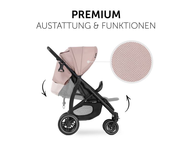 Hauck Buggy Rapid 4D Dusty Rose Stylischer Buggy für Stadt und Land
