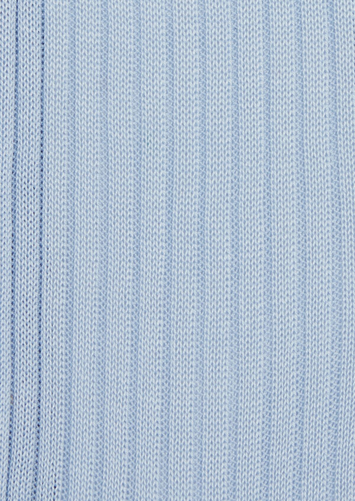 Chaussettes en coton fil d'Ecosse uni bleu clair