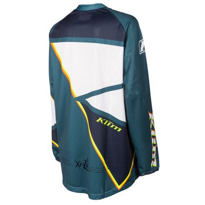 Maillot cross KLIM WOMEN XC LITE SHATTERED PETROL - FEMME 2022 - Bleu / Blanc