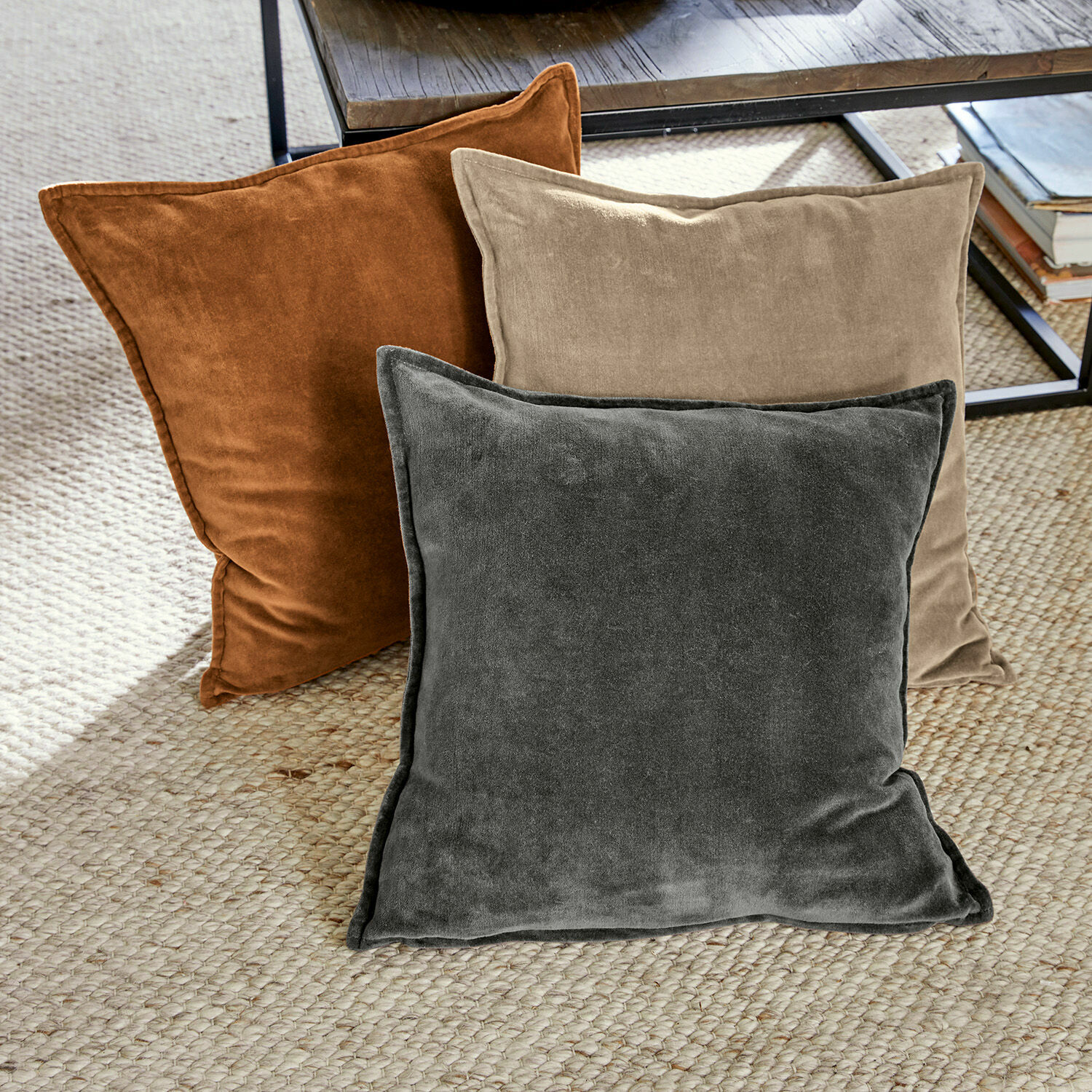 Kissenhülle 3er Set Lumeau orange/grau/beige