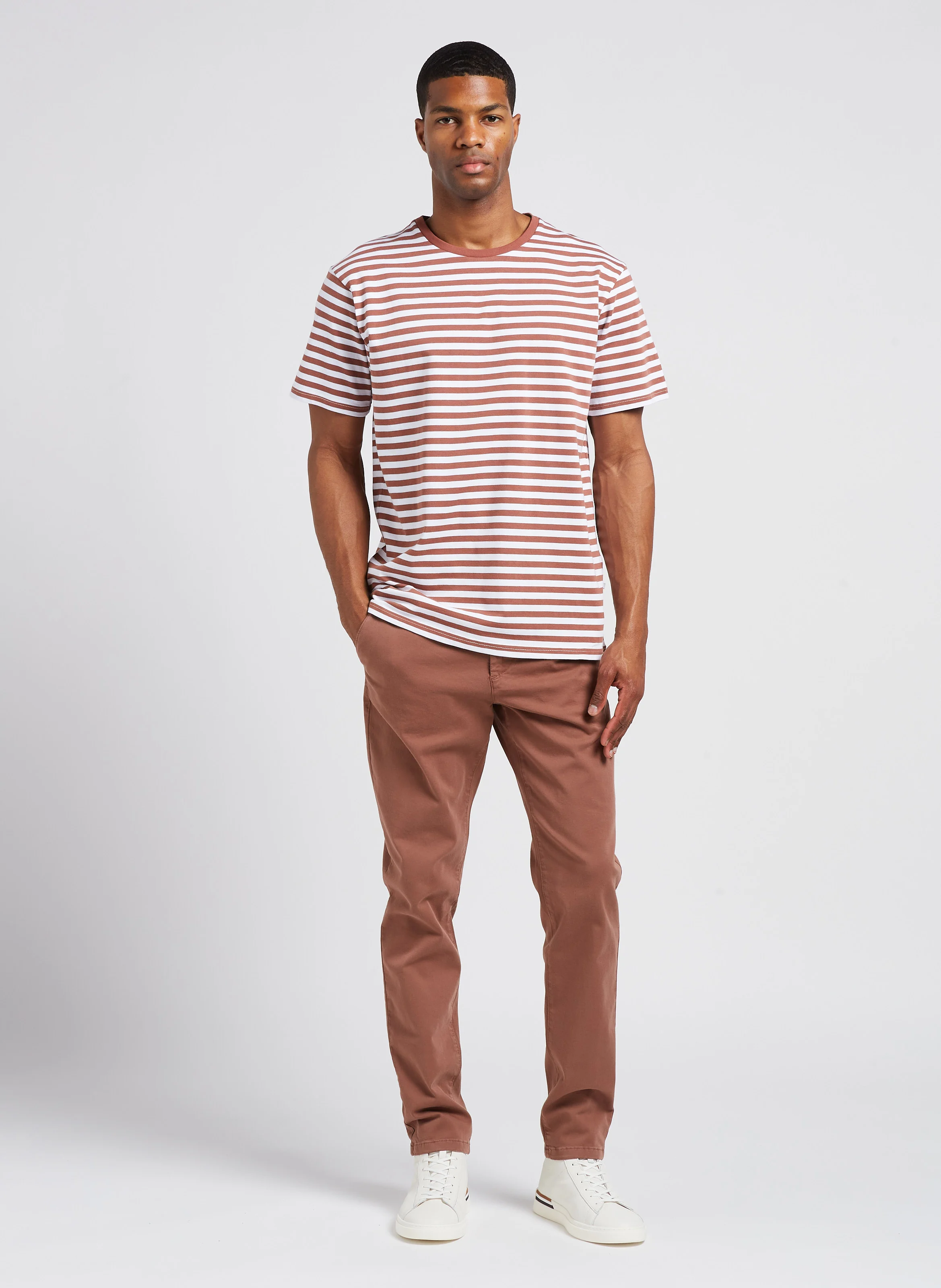 LAVIS - Pantalon droit en coton bio mélangé | Multicolore