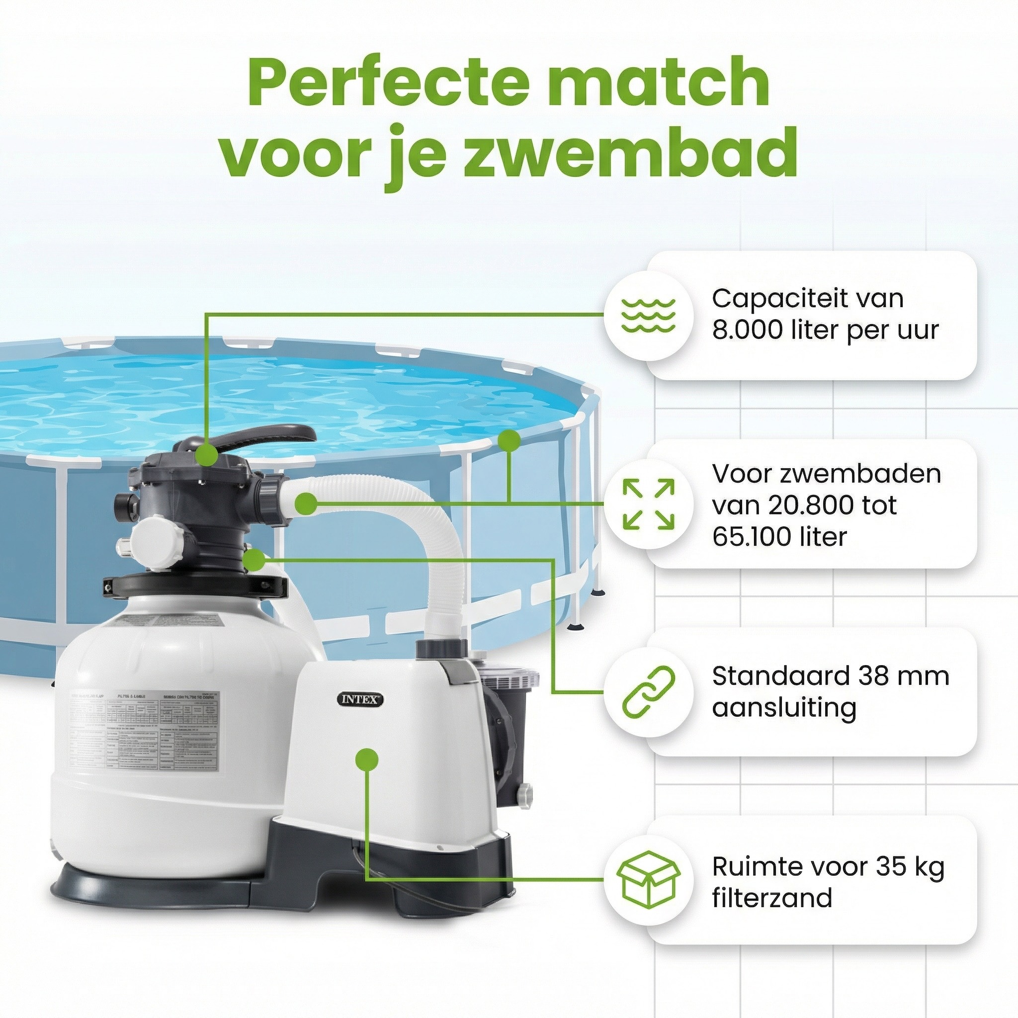 Intex SX2800 8000 l/u zandfilterpomp