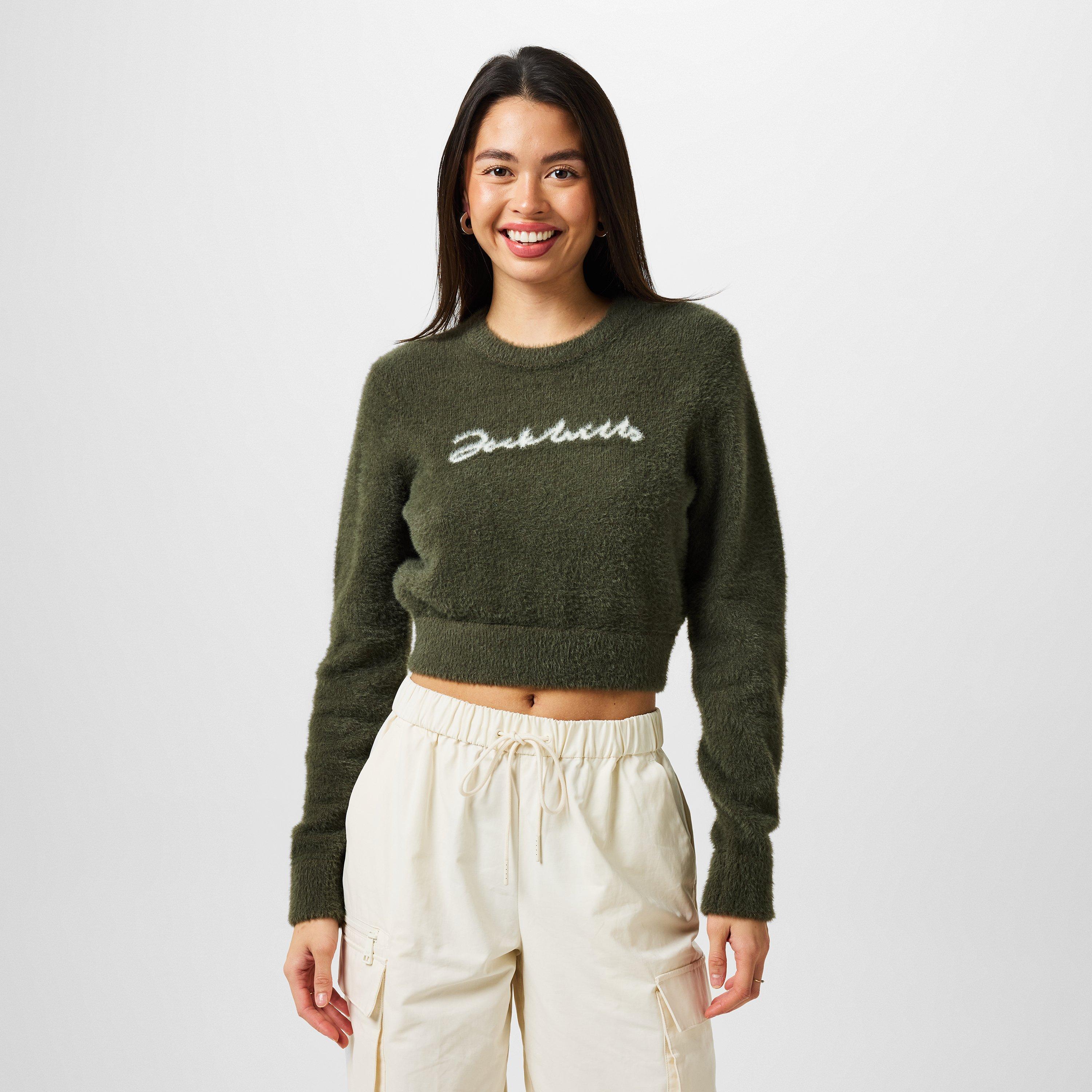 Jack Wills JW Knit Jacquard Cropped Sweatshirt