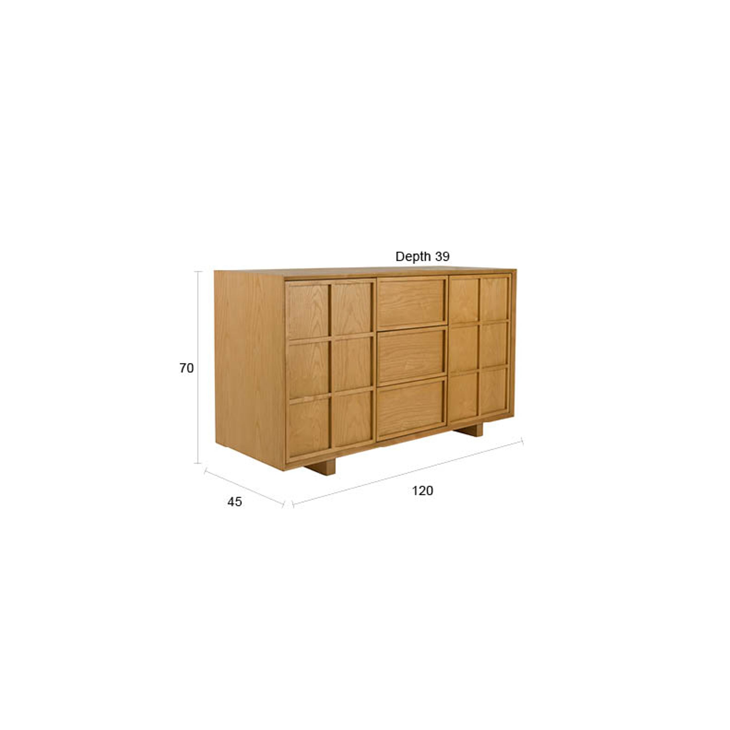 Zuiver Raster Dressoir Hoog Naturel