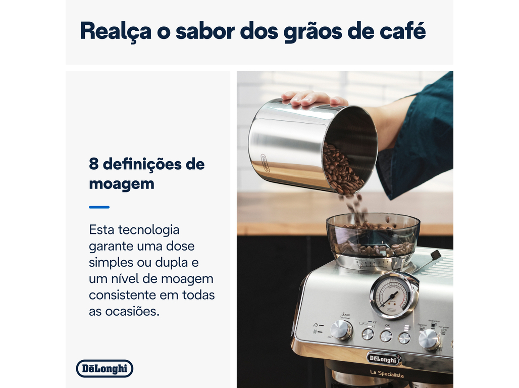 MÁQUINA DE CAFÉ EXPRESSO MANUAL DELONGHI EC9155.MB LA SPECIALISTA ARTE
