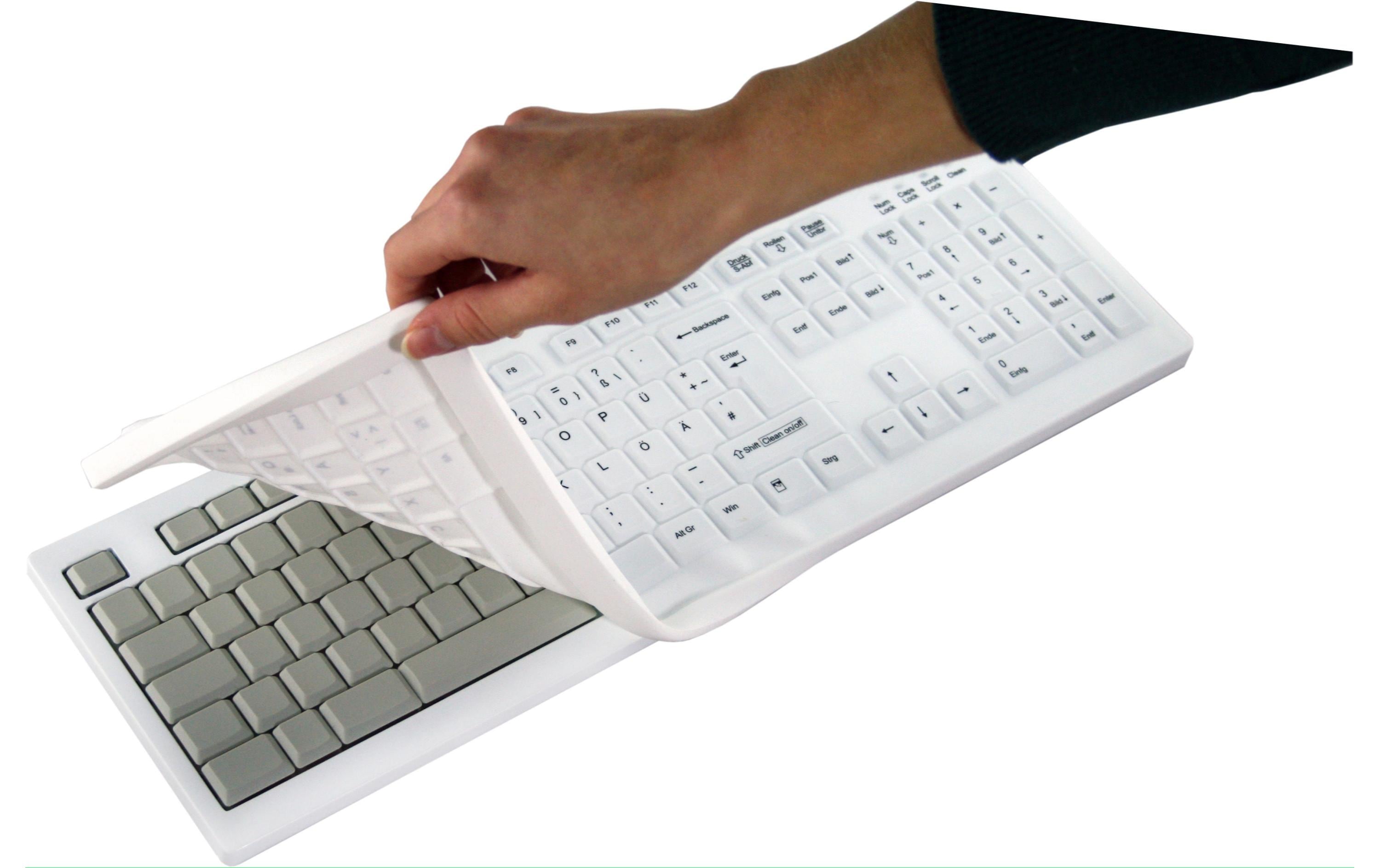 Tastatur AK-C8100 mit Wechselmembrane<br>Desinfizierbare PC-Tastatur