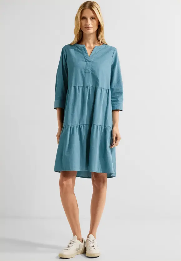 Cordkleid mit 3/4-Arm - adriatic blue