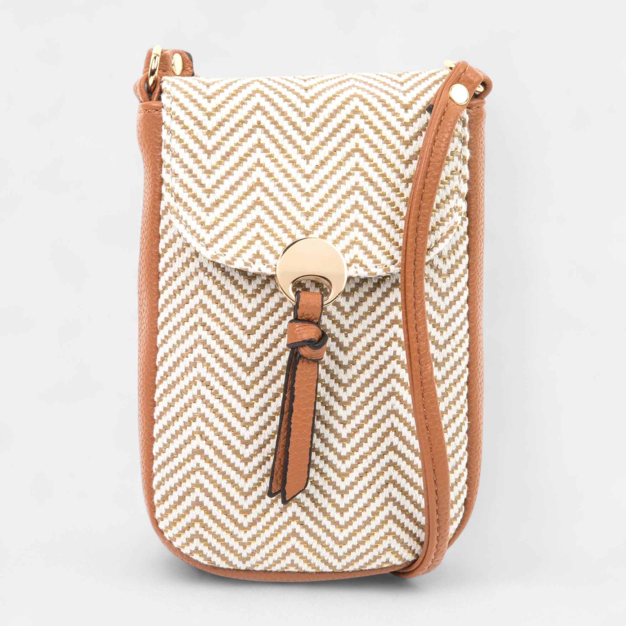 Pochette pour téléphone cognac