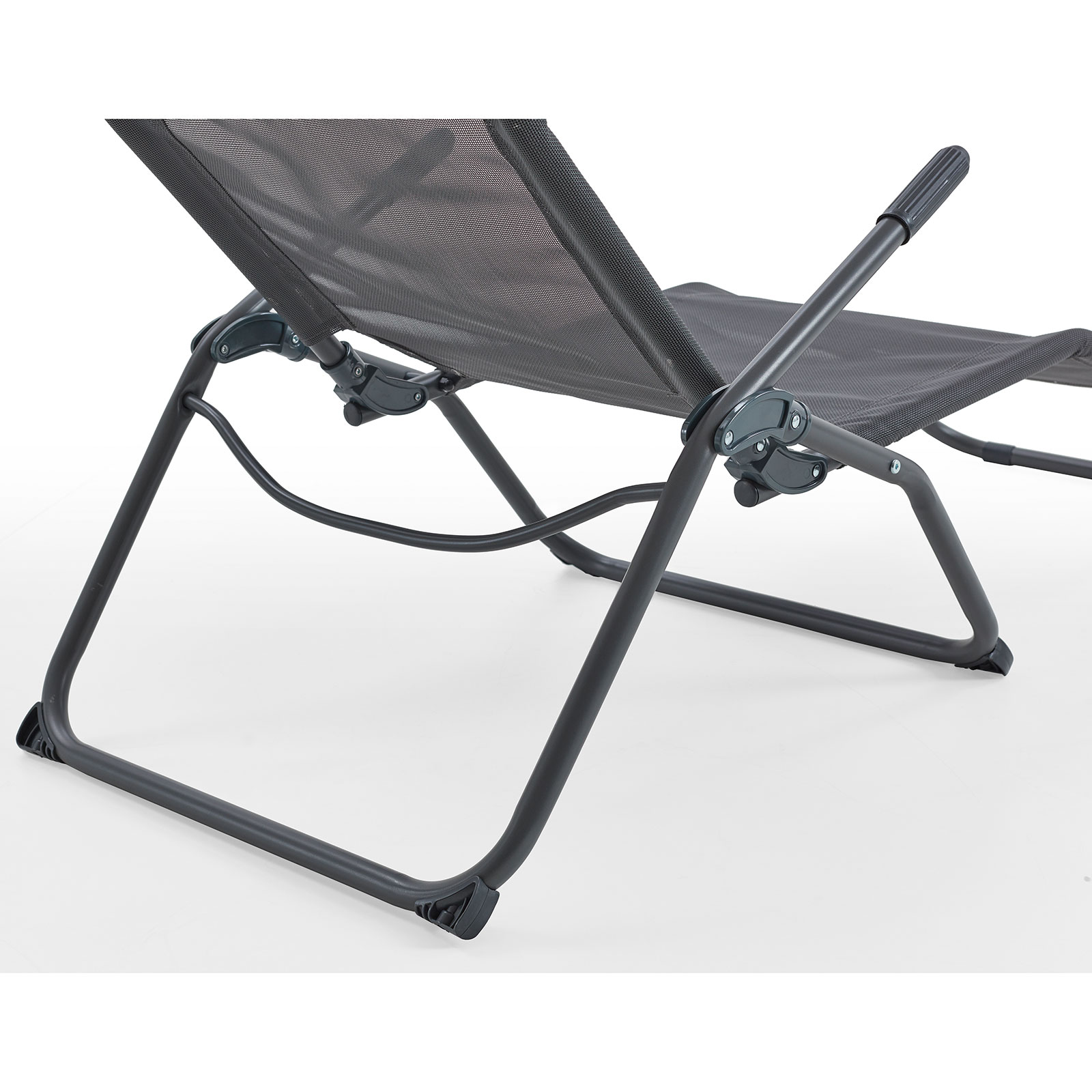 Strandliege - anthrazit - klappbar - 143 cm