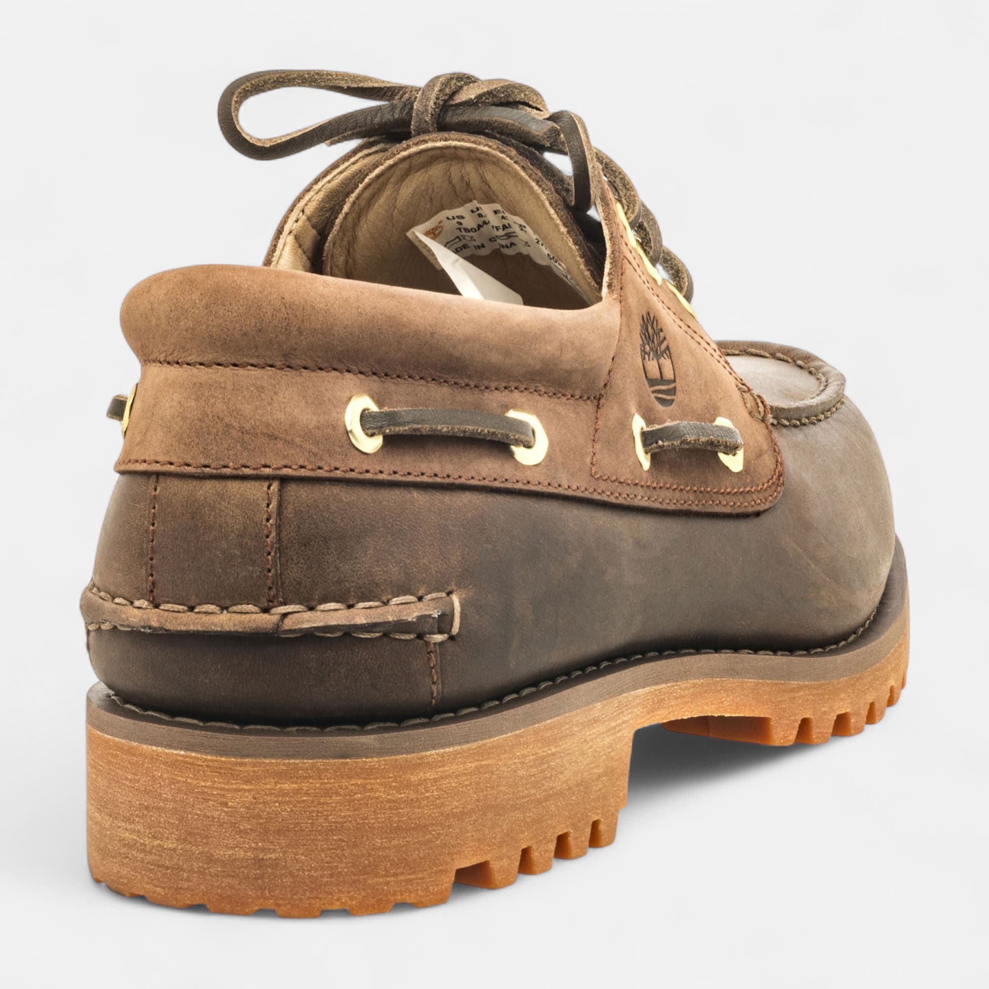 Chaussures bateau Homme en cuir marron