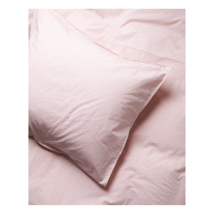 Suite 702 Taie d'oreiller Striped en Coton Bio - Set de 2 | Rose
