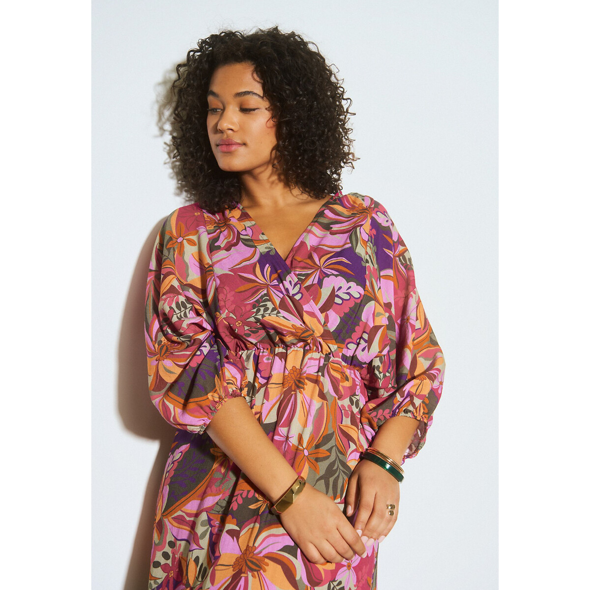 ALMÉ<br>Vestido com estampa floral, Leva