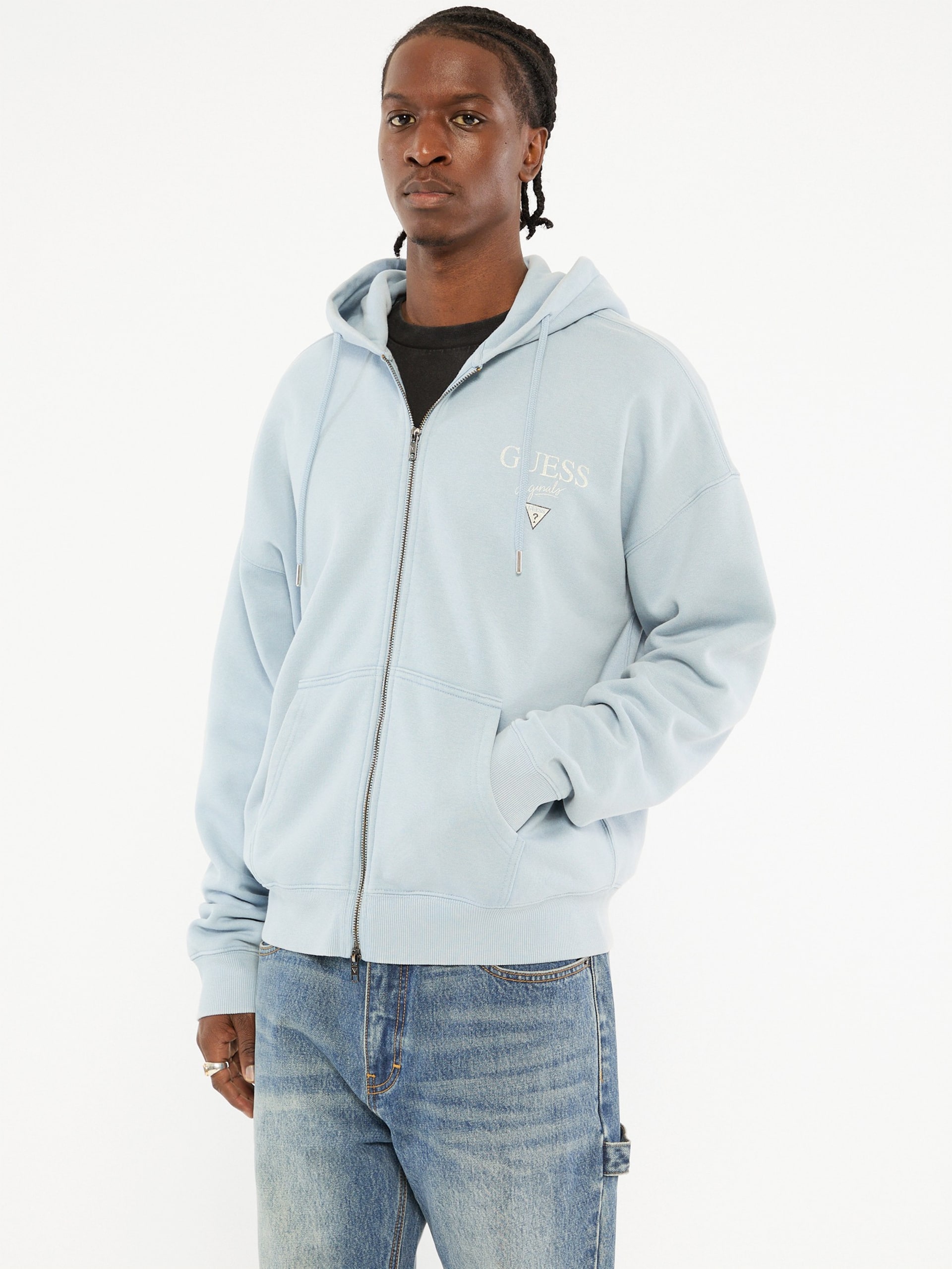 Moletom com zíper frontal GUESS Originals Eco Baker