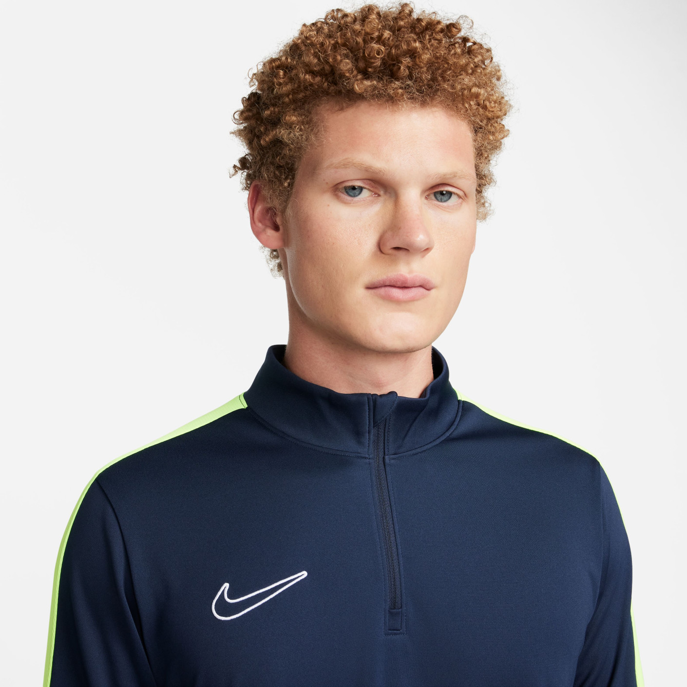 Nike Dri-FIT Academy 23 Trainingstrui 1/4-Zip Donkerblauw Geel Wit