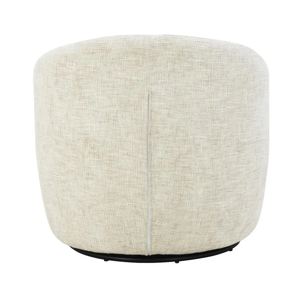 Fauteuil Crème Stof/Staal - Draaibaar - 85x84x76cm - Britt