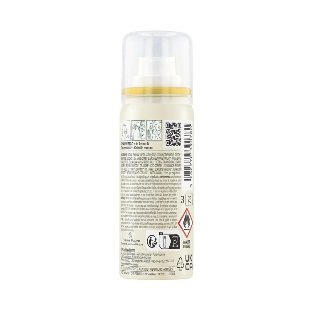 KLORANE  Champô Seco Aveia e Ceramidas (Cabelo Castanho) - 50ml