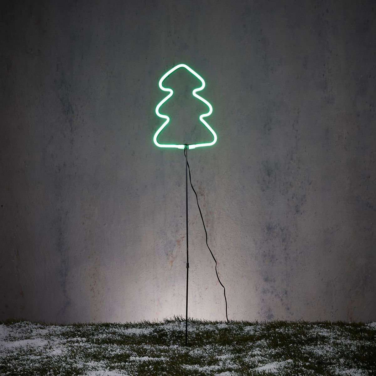 Kerst neon prikspot groen boom incl. LED met timer IP44 - Fura