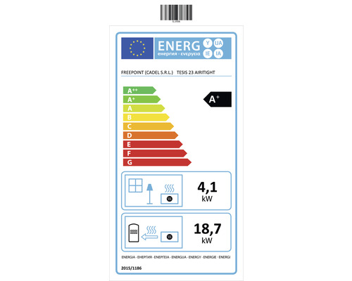 Watervoerende pelletkachel FreePoint Hydro Tesis staal bordeaux 23 kW