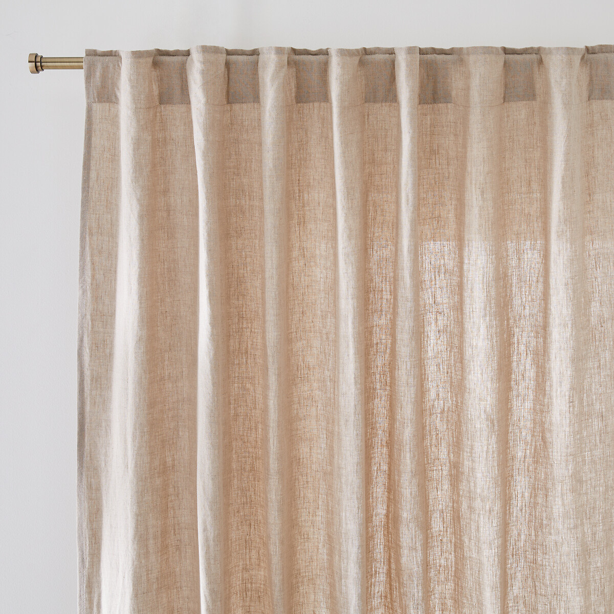 LA REDOUTE INTERIEURS<br>Cortina de linho lavado com laços ocultos Onega