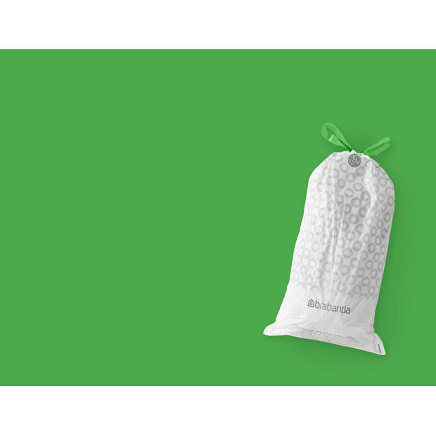 Brabantia PerfectFit afvalzak met trekbandsluiting code G, 23-30 liter, 20 stuks/rol - Wit