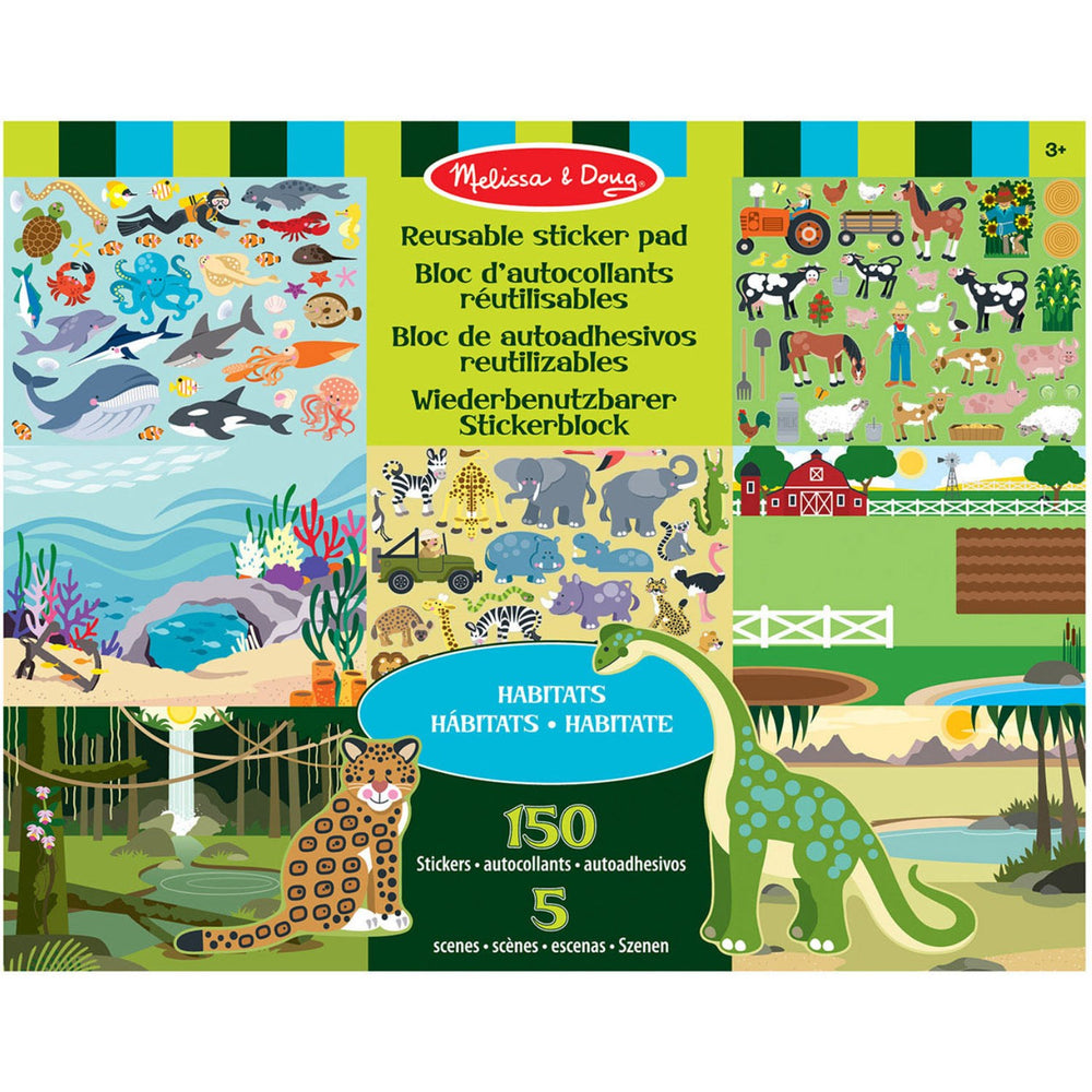 Køb Melissa & Doug Grøn Reusable Sticker Pad Habitats