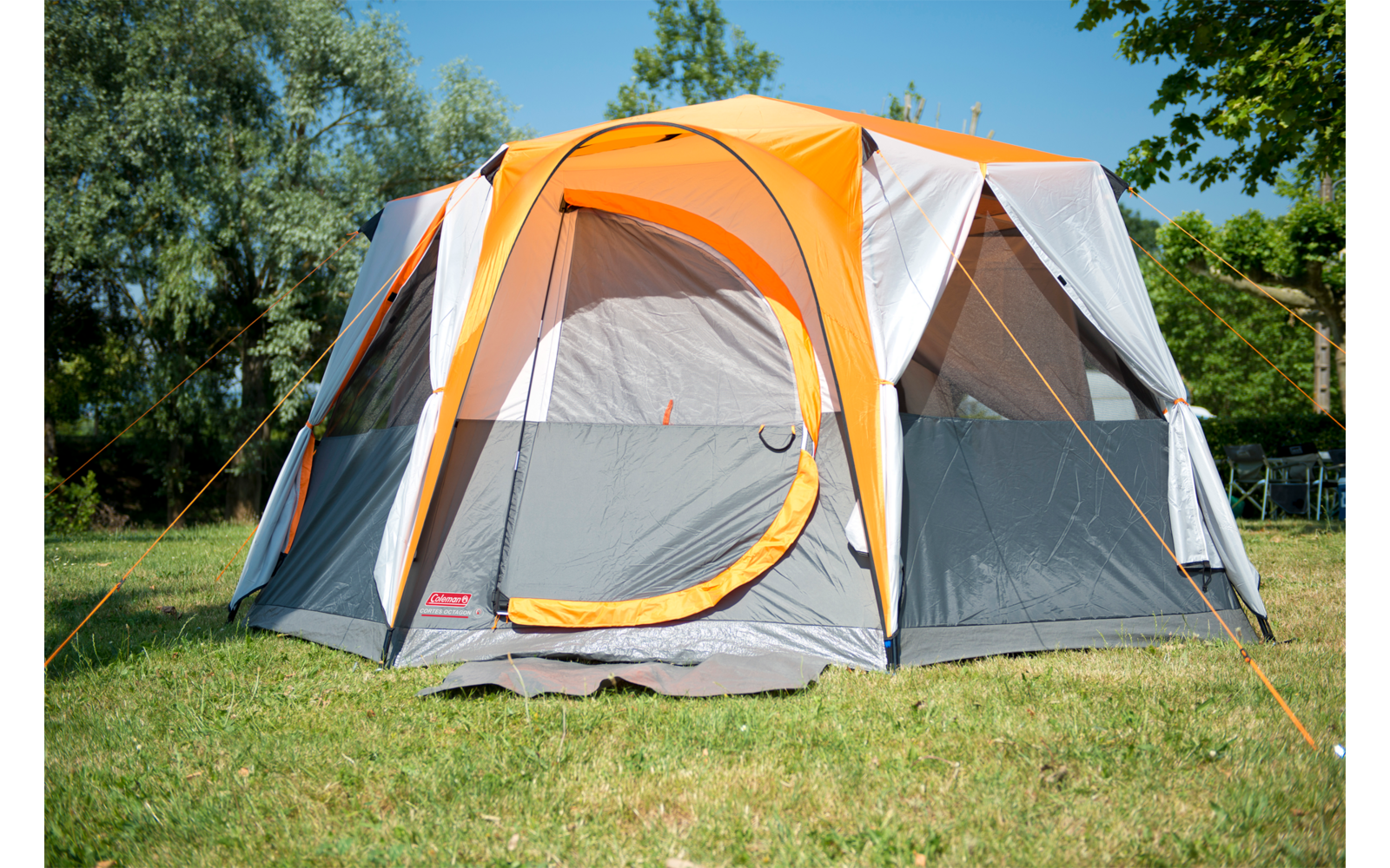 Coleman Octagon Familienzelt orange für 8 Personen