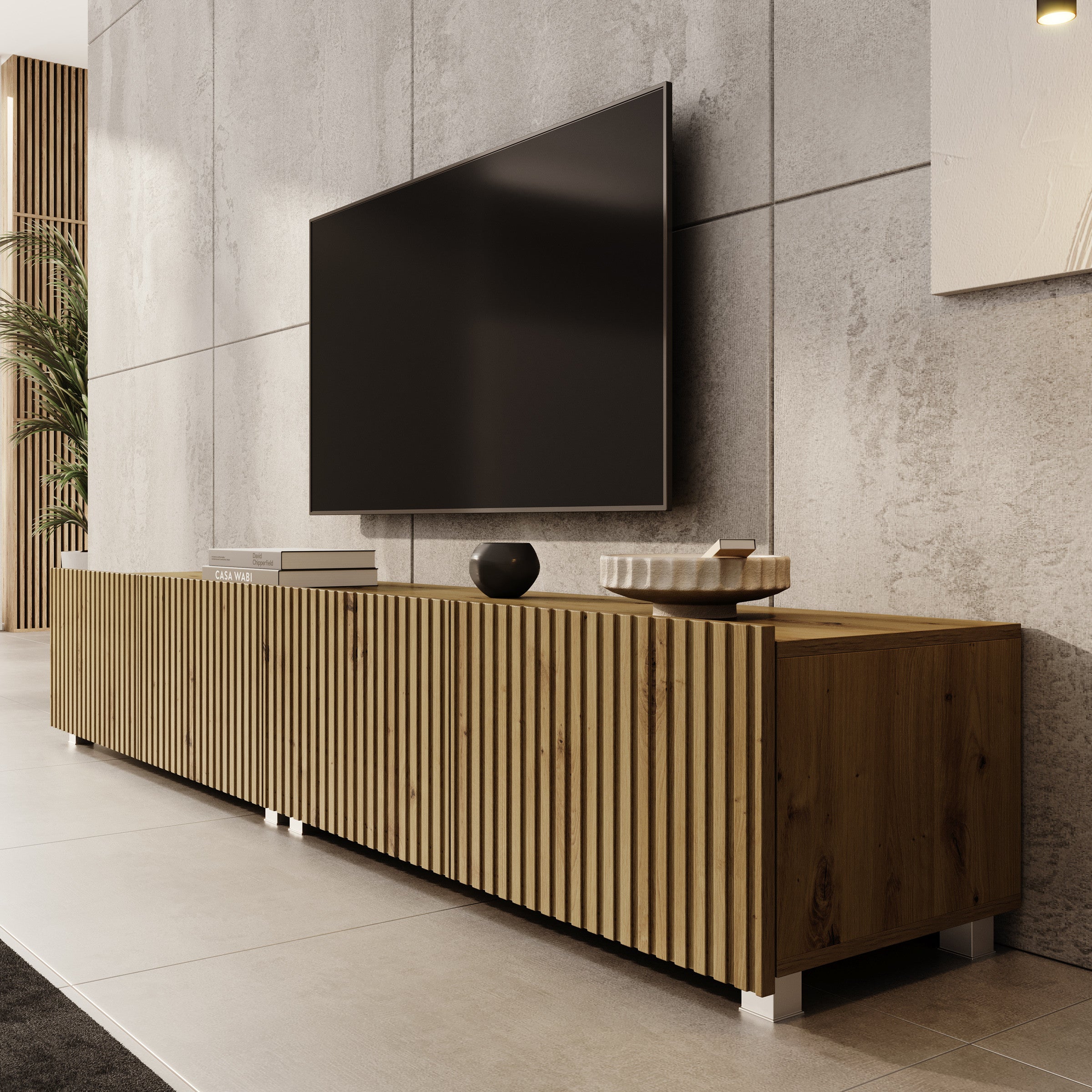 Kenderes - TV-Meubel - Eiken - 200x41x38 cm