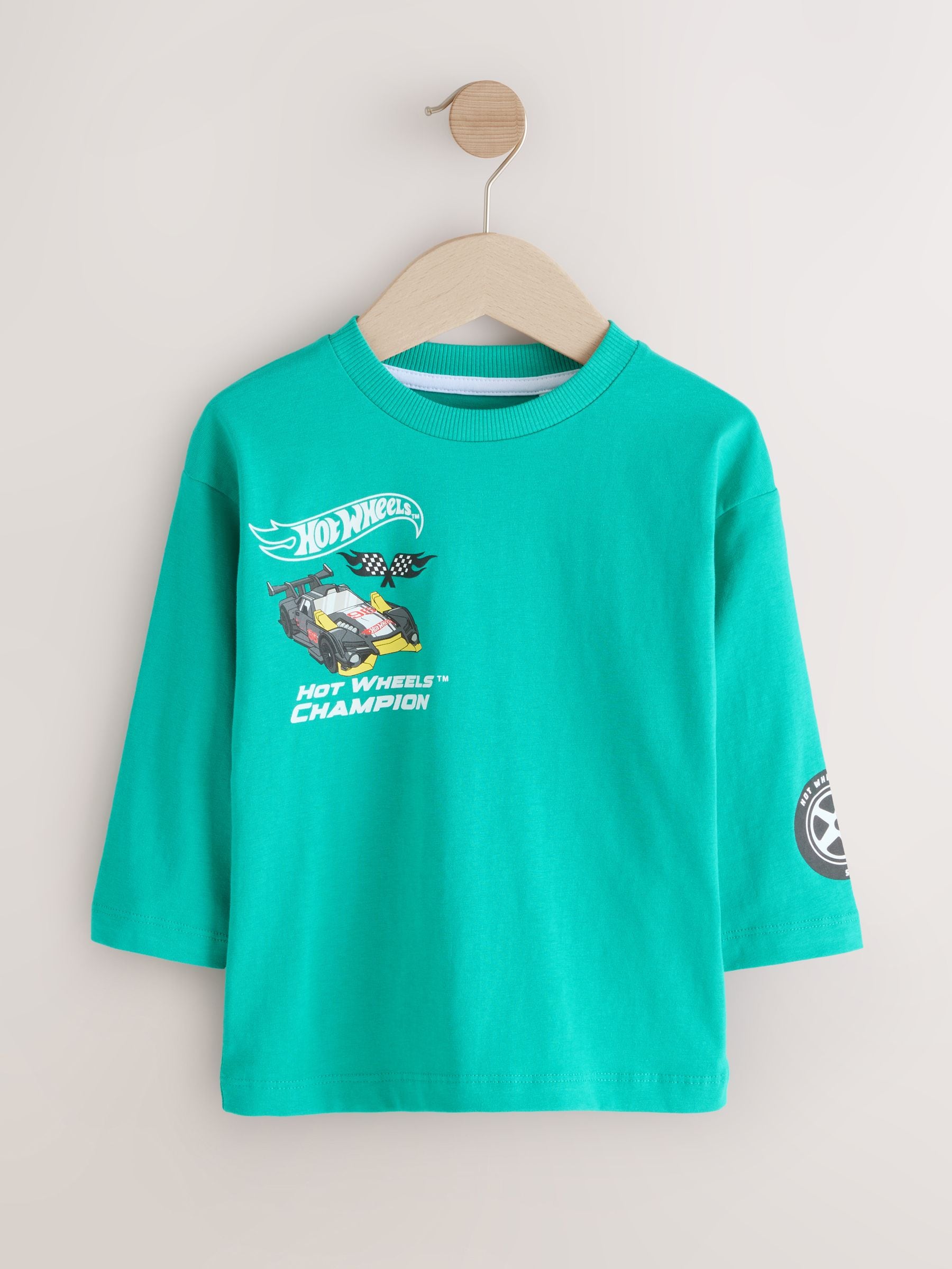 Groen - Hot Wheels T-shirt met lange mouwen (9mnd -8jr)