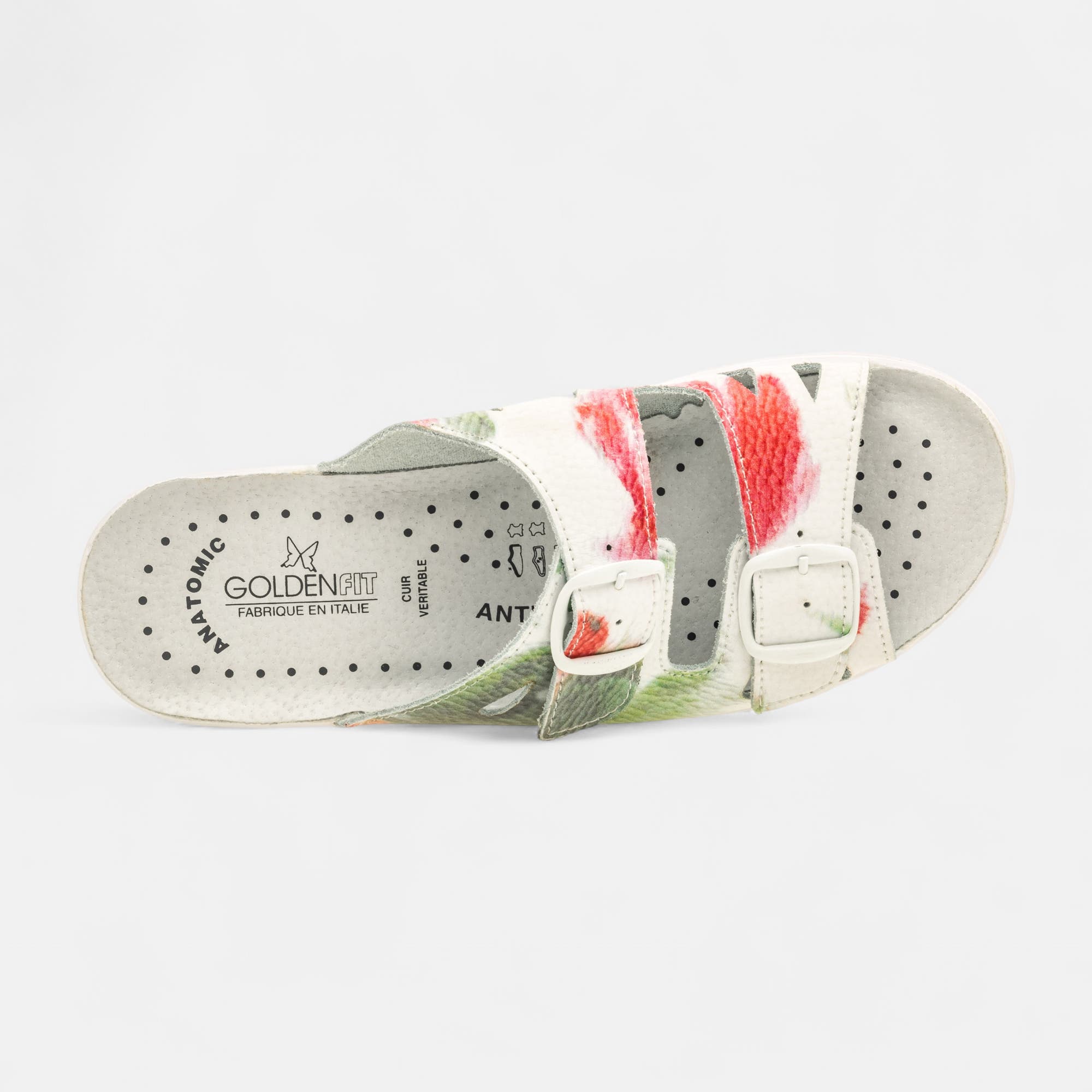 Chaussures confort paramédical Femme en cuir multicolore