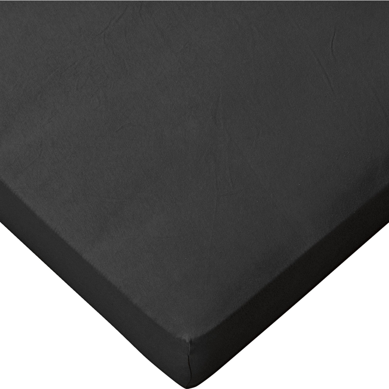 Living Edition Jersey-Fixleintuch 180x200, schwarz