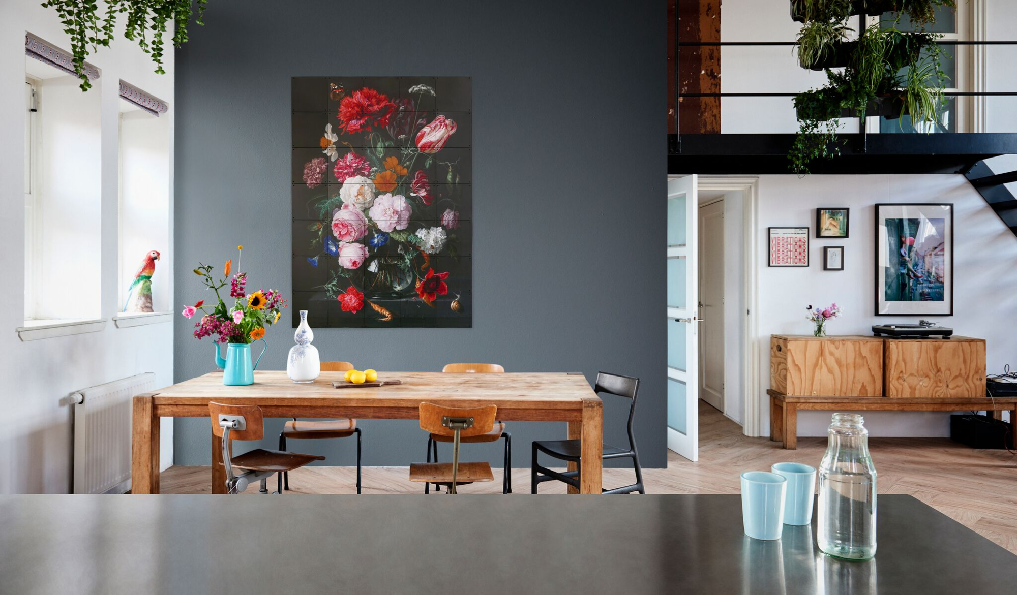 IXXI Flowers Dark and Light (dubbelzijdig) 100 x 140 cm