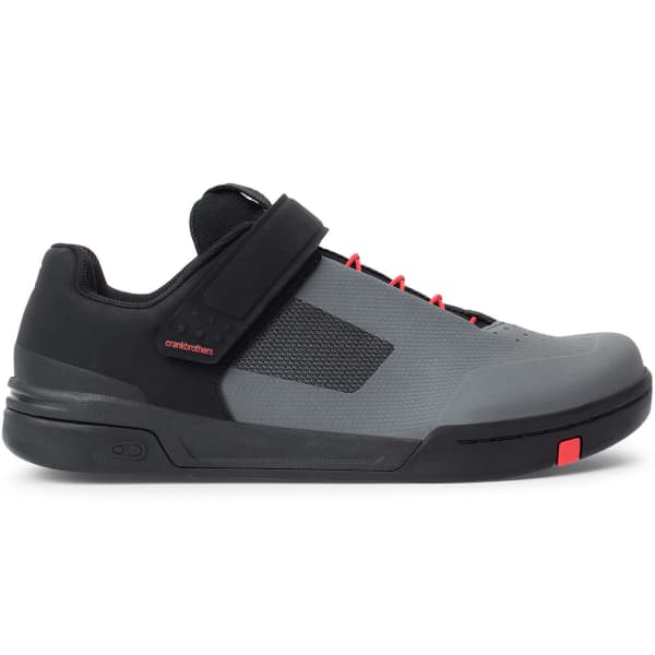 Chaussure VTT plate CRANKBROTHERS STAMP SPEEDLACE FLAT GREY/RED GRIS/ROUGE