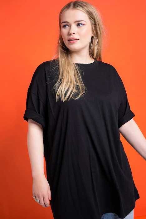 Oversize-Shirt, Rückenprint, Rundhals, Halbarm