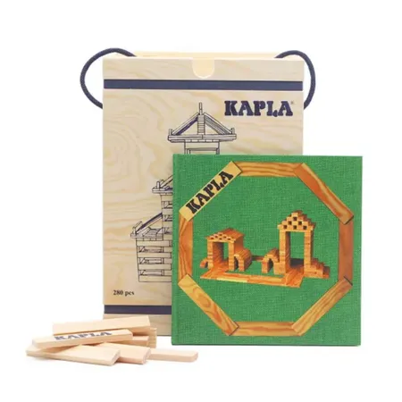 KAPLA® 280er KASTEN : 280 Plättchen + 1 Buch grün