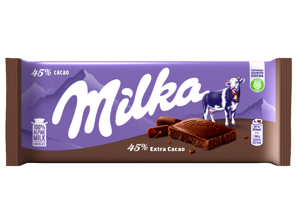 CHOCOLATE MILKA EXTRA CACAU 100G