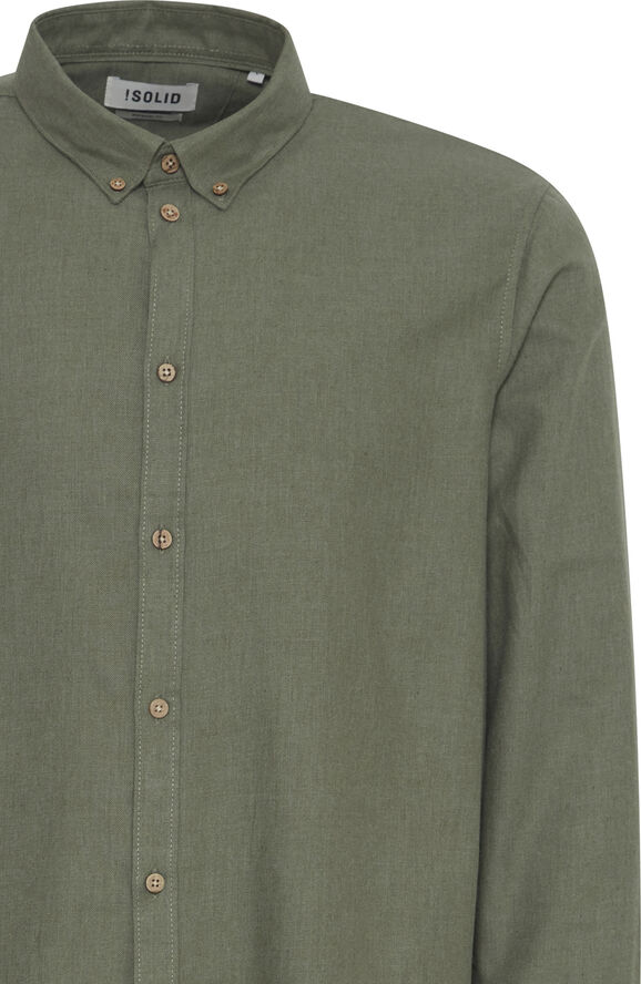 !Solid SDPete SH Shirt Dusty olive melange